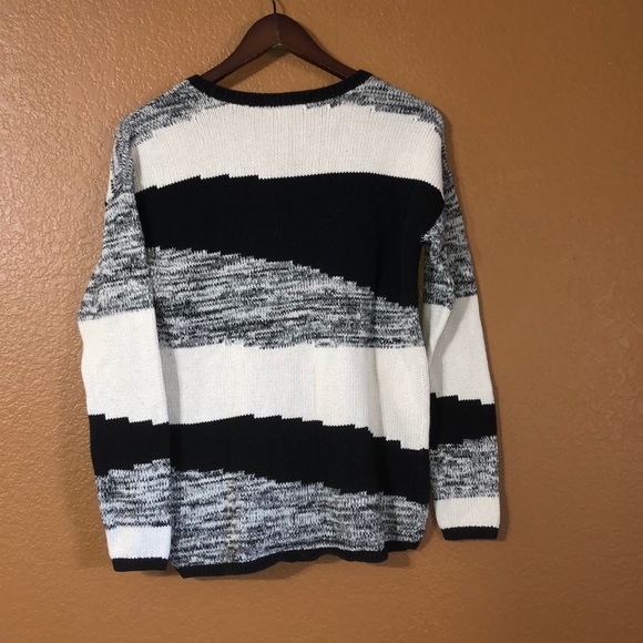 🌻Daisy Fuentes Tri-Color Cotton Sweater - Small - Picture 2 of 7